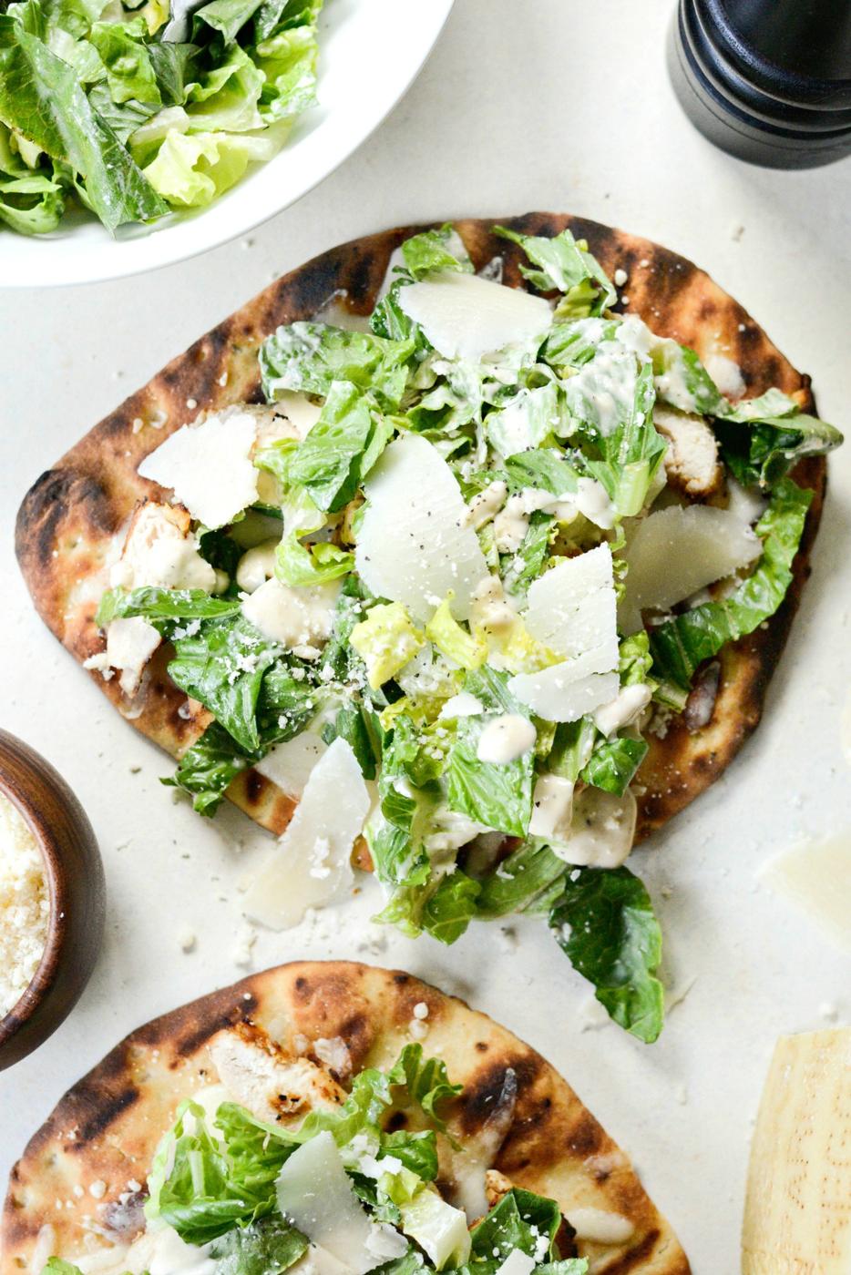 Chicken Caesar Pizza, Grilled Style