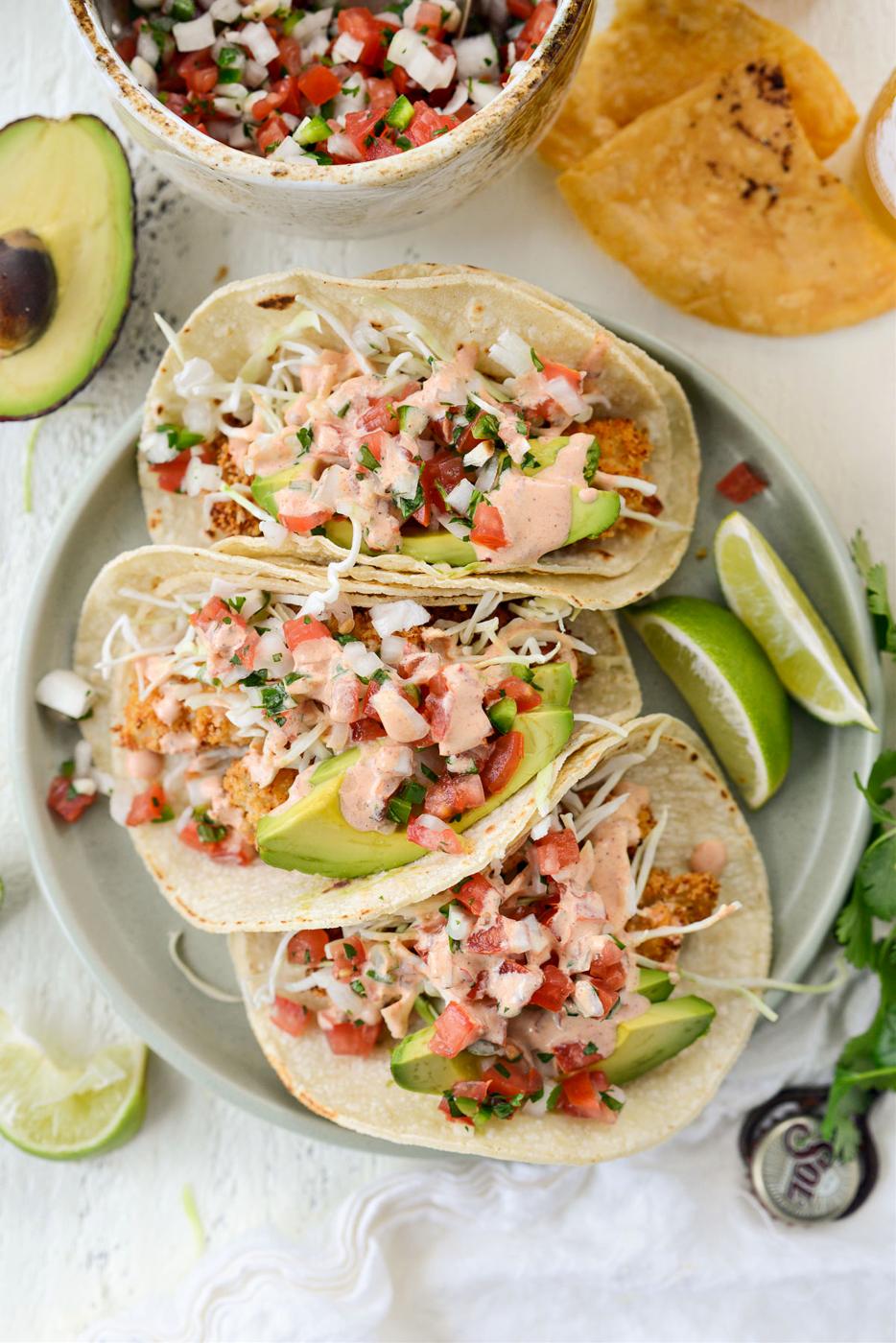Air Fryer Baja Fish Tacos at Home