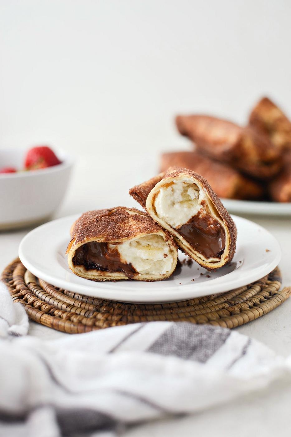 Home Kitchen Air Fryer Cheesecake Chimichangas