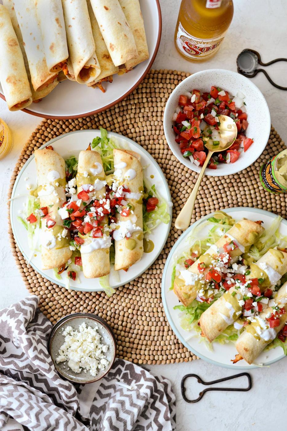 Fryer Salsa Chicken Taquitos, Air Style