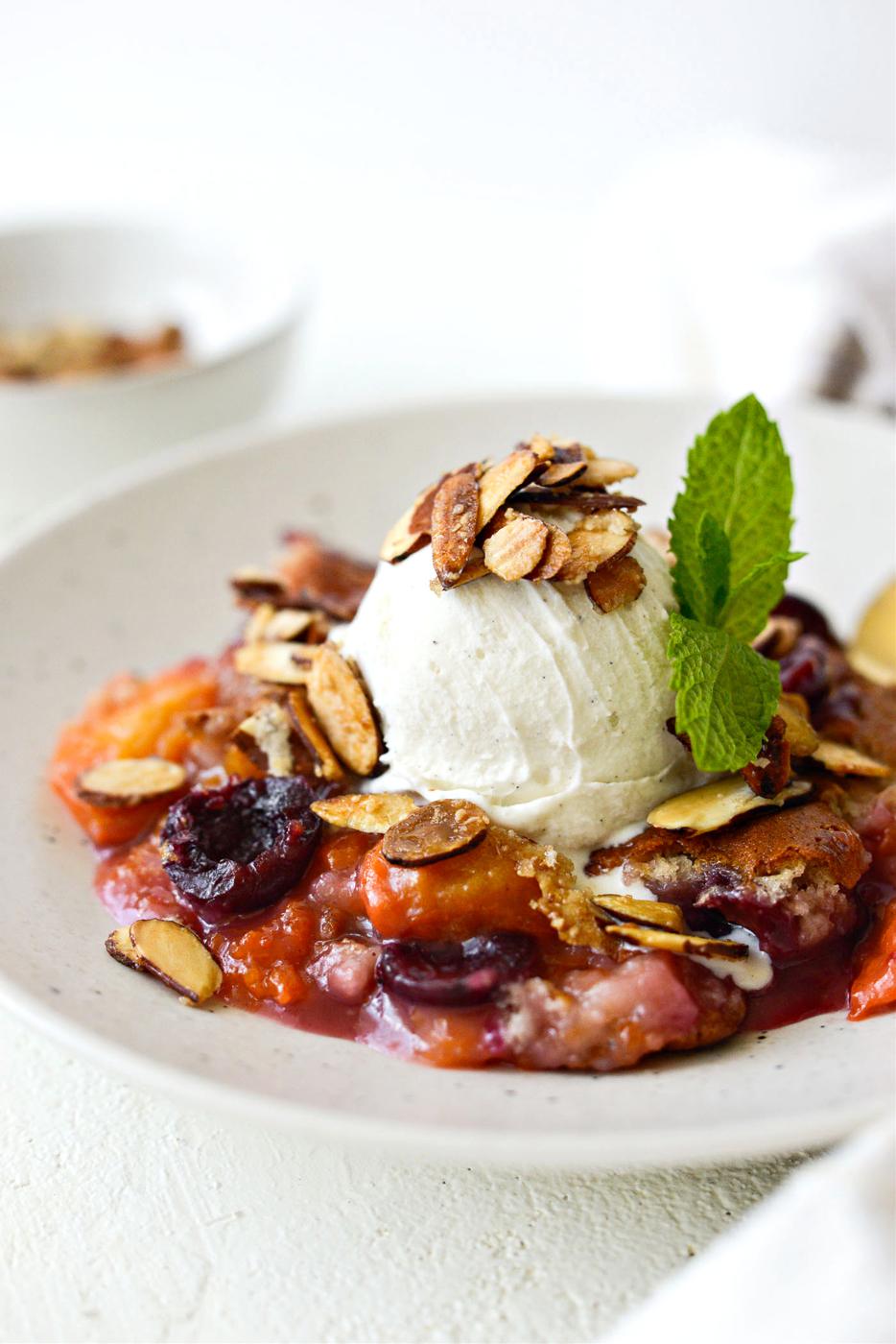 Apricot Cherry Cobbler at Home