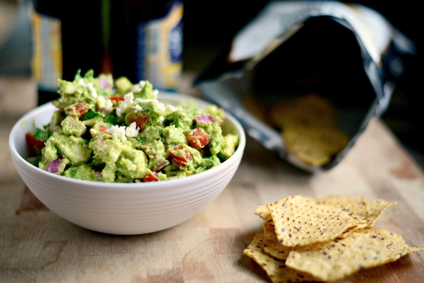 Avocado Feta Guacamole, Greek Style