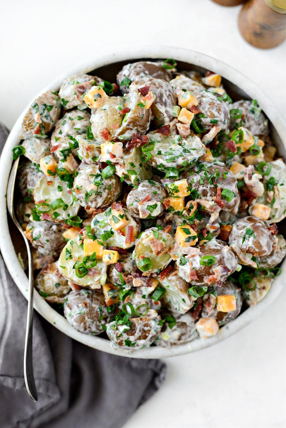 Home Kitchen Bacon Cheddar Ranch Potato Salad