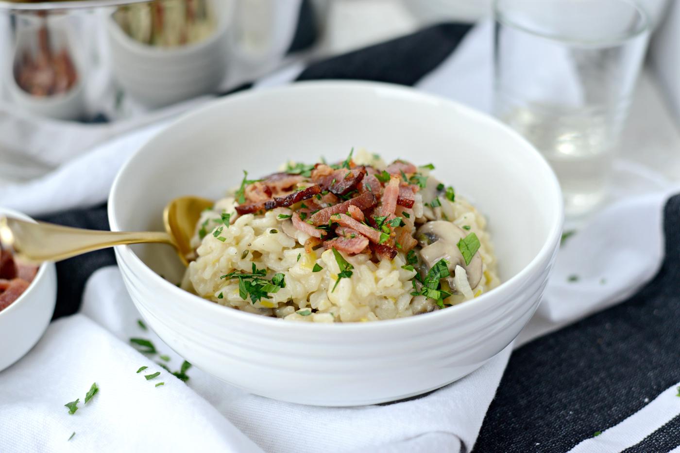 Home Kitchen Bacon Mushroom Risotto