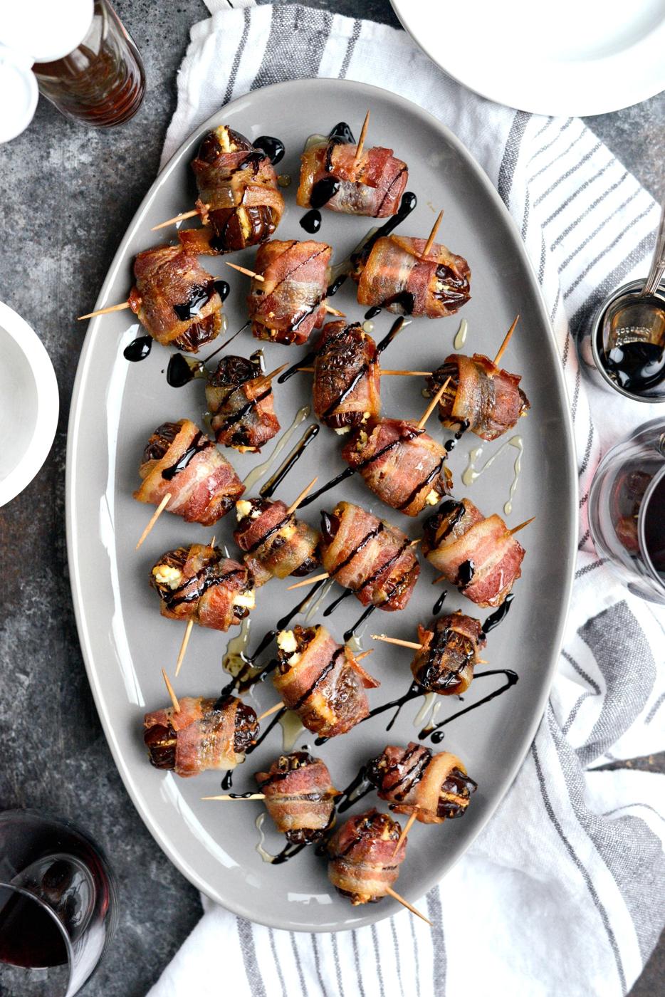 Goat Cheese Bacon Wrapped Stuffed Dates