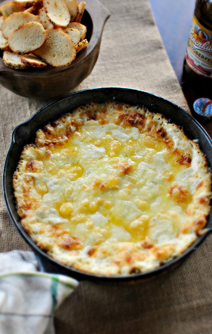 Baked White Cheddar Leek Dip at Home