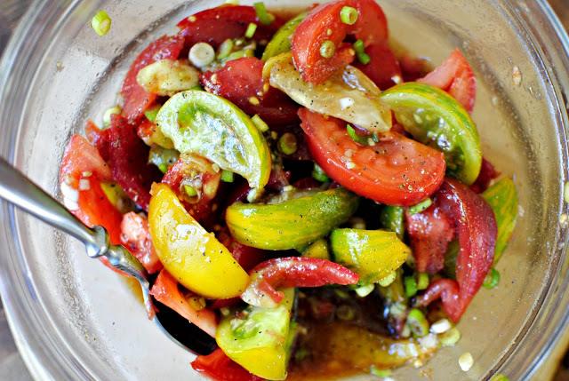 Home Kitchen Balsamic Heirloom Tomato Salad