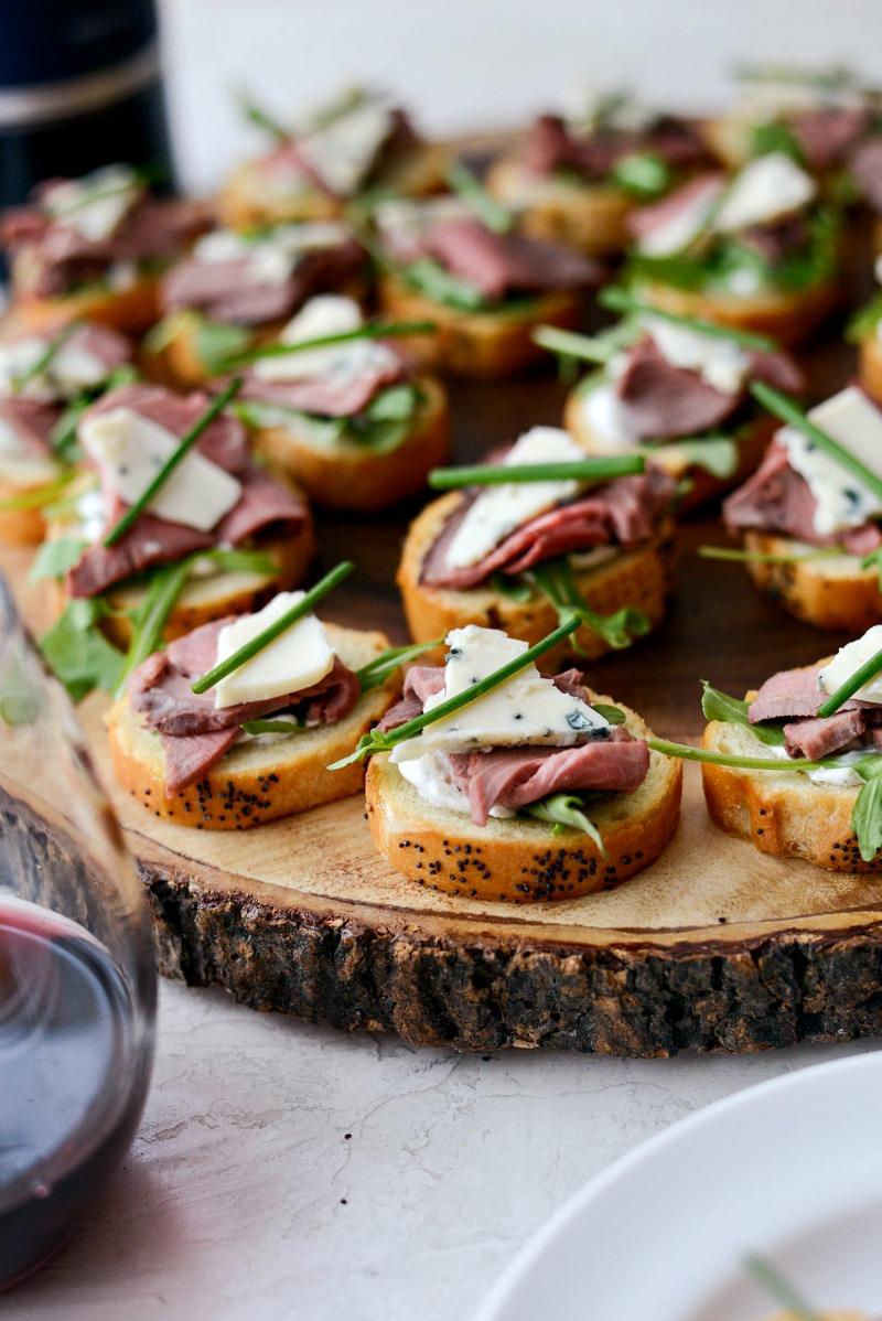 Bites: Beef Blue Cheese Crostini