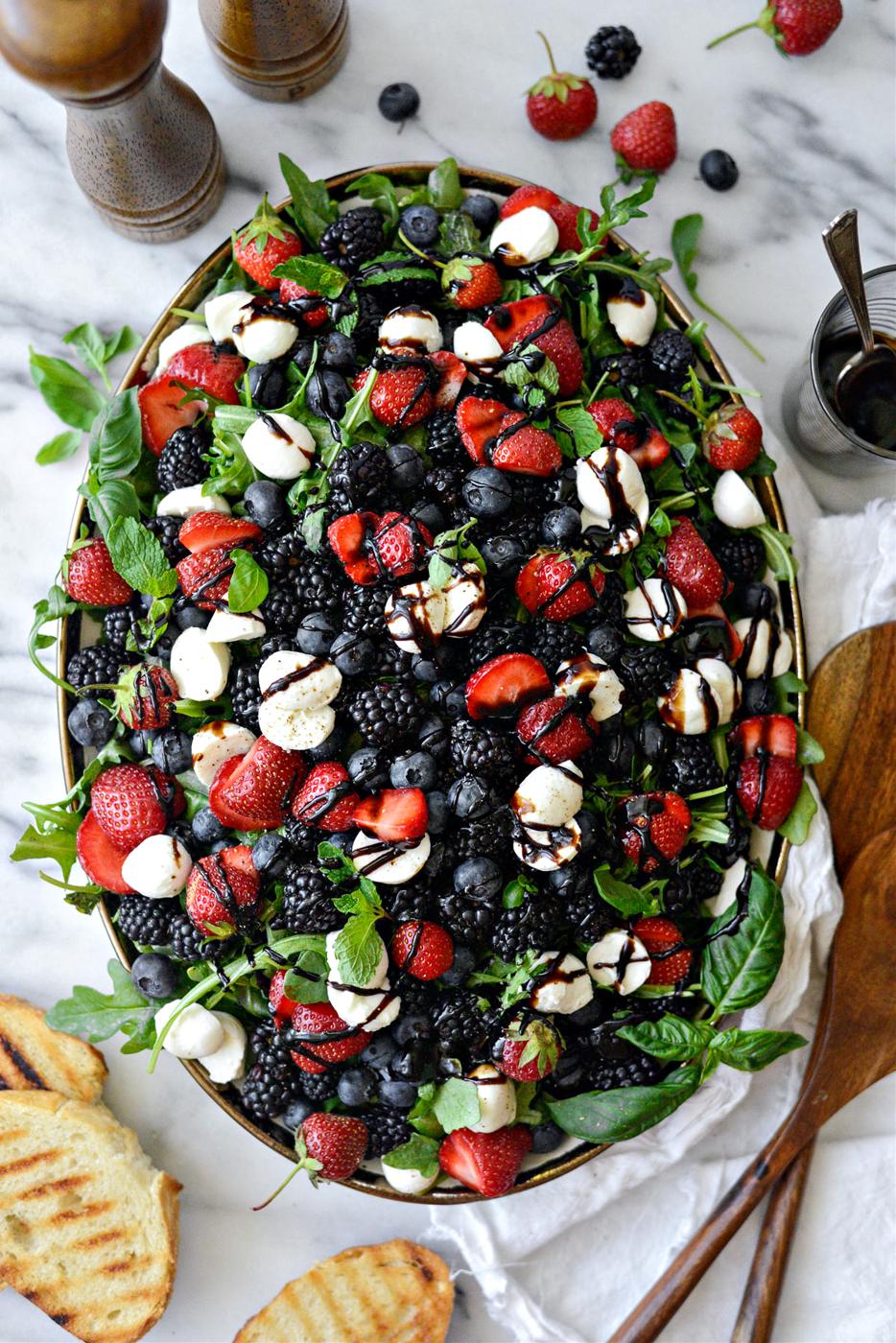 Home Kitchen Berry Caprese Salad