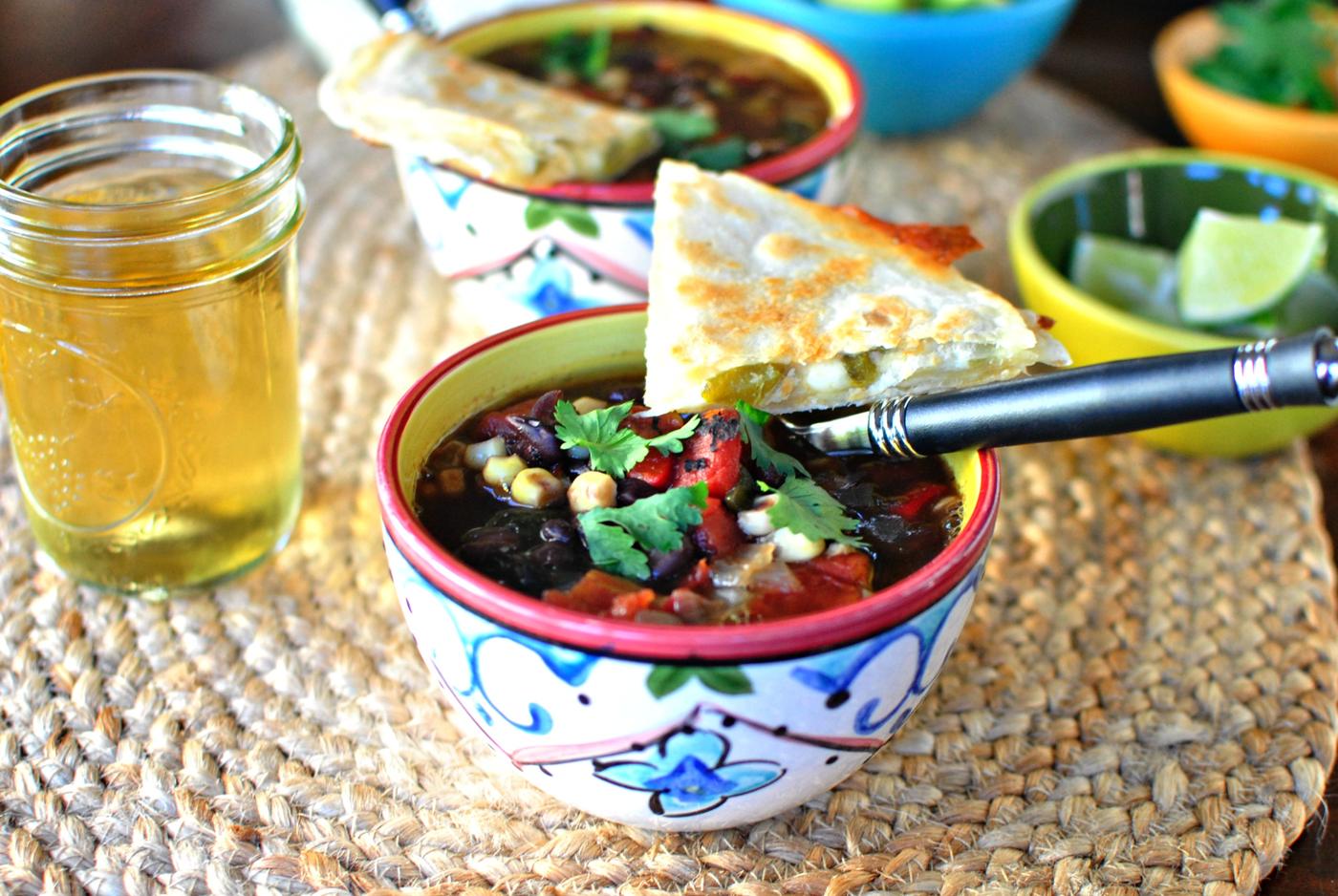 Corn Soup and Black Bean