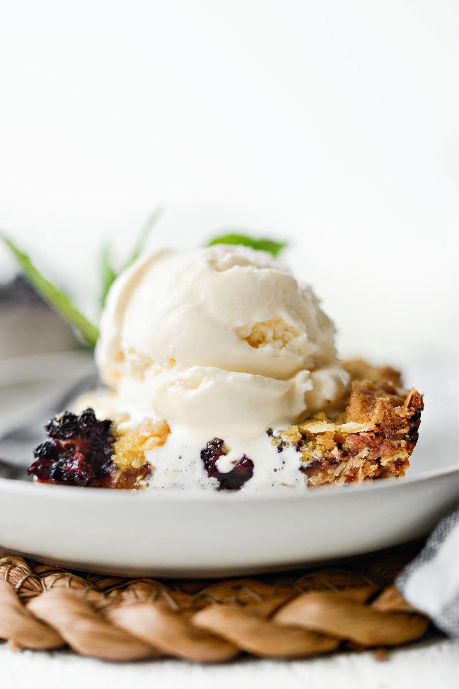 Blackberry Almond Streusel bars at Home