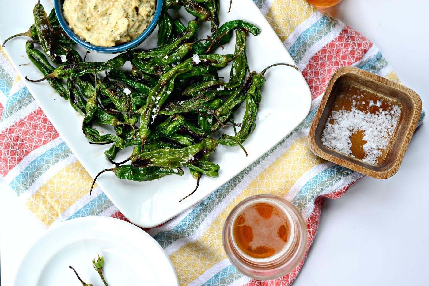 Home Kitchen Blistered Shishito Peppers + Smoky White Cheddar Aioli