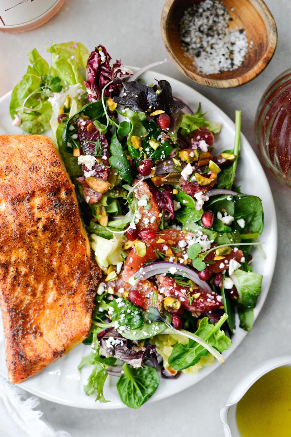 Orange Pistachio Salad with Feta, Blood Style