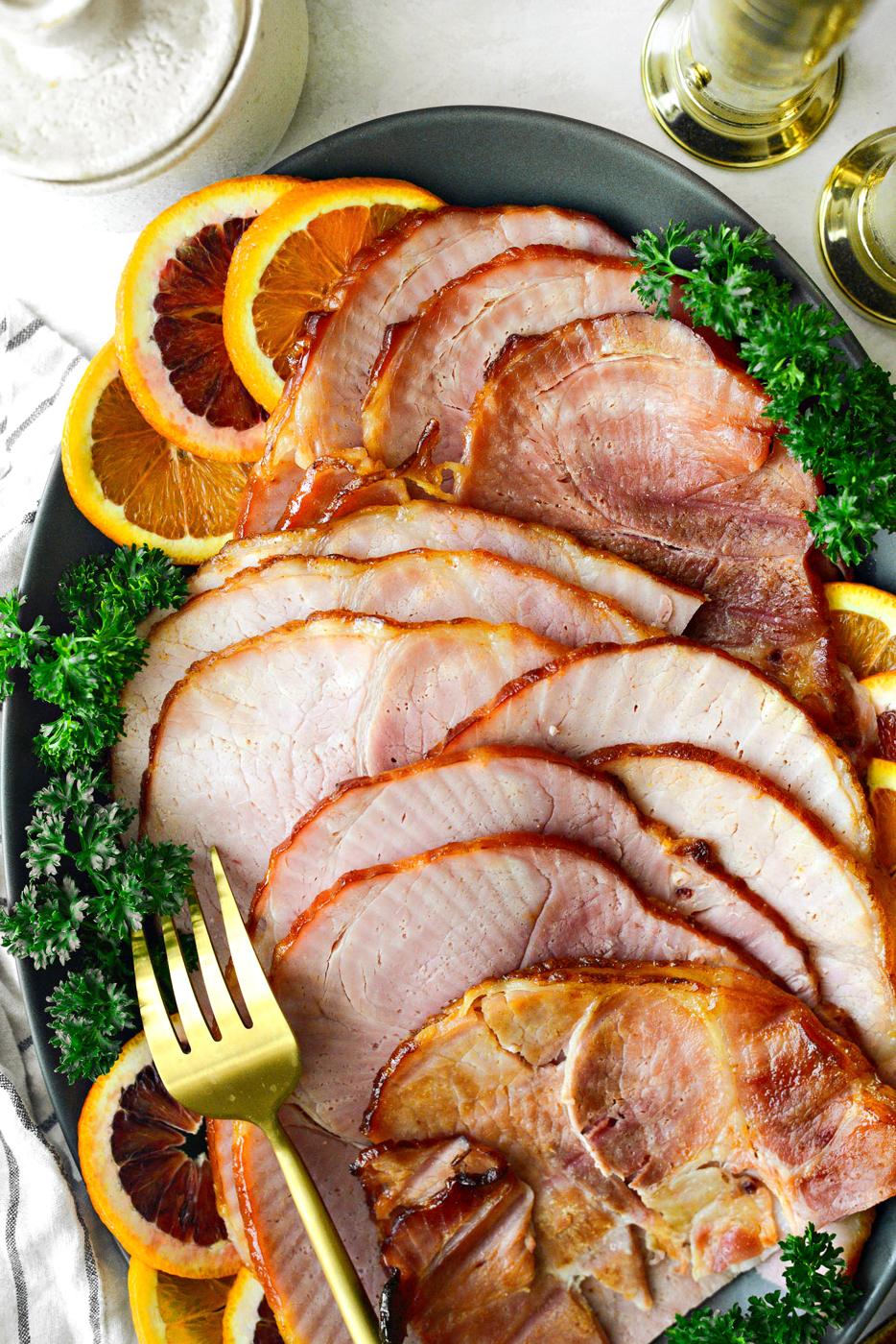 Ham with a Orange Brown Sugar Glaze