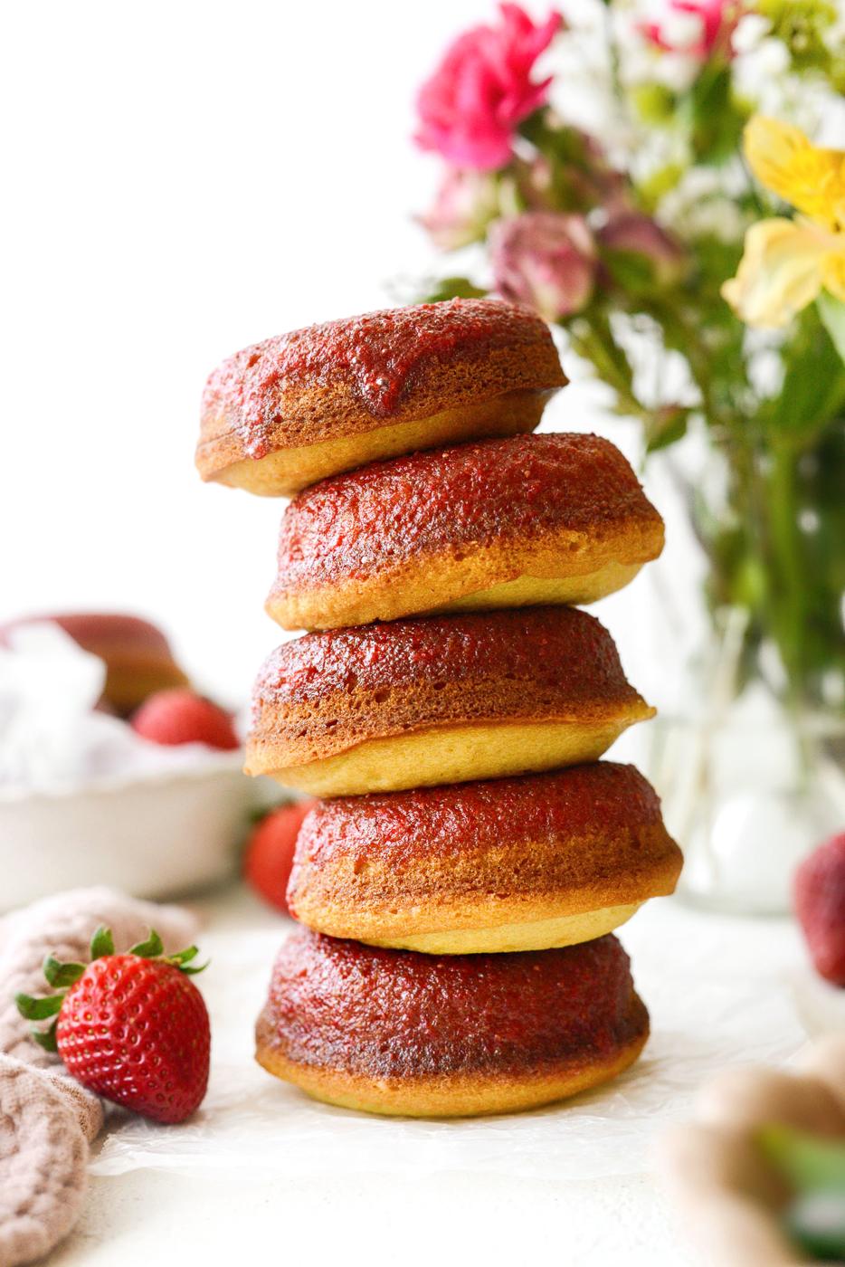 Glaze: Buttermilk Cake Doughnuts with Strawberry