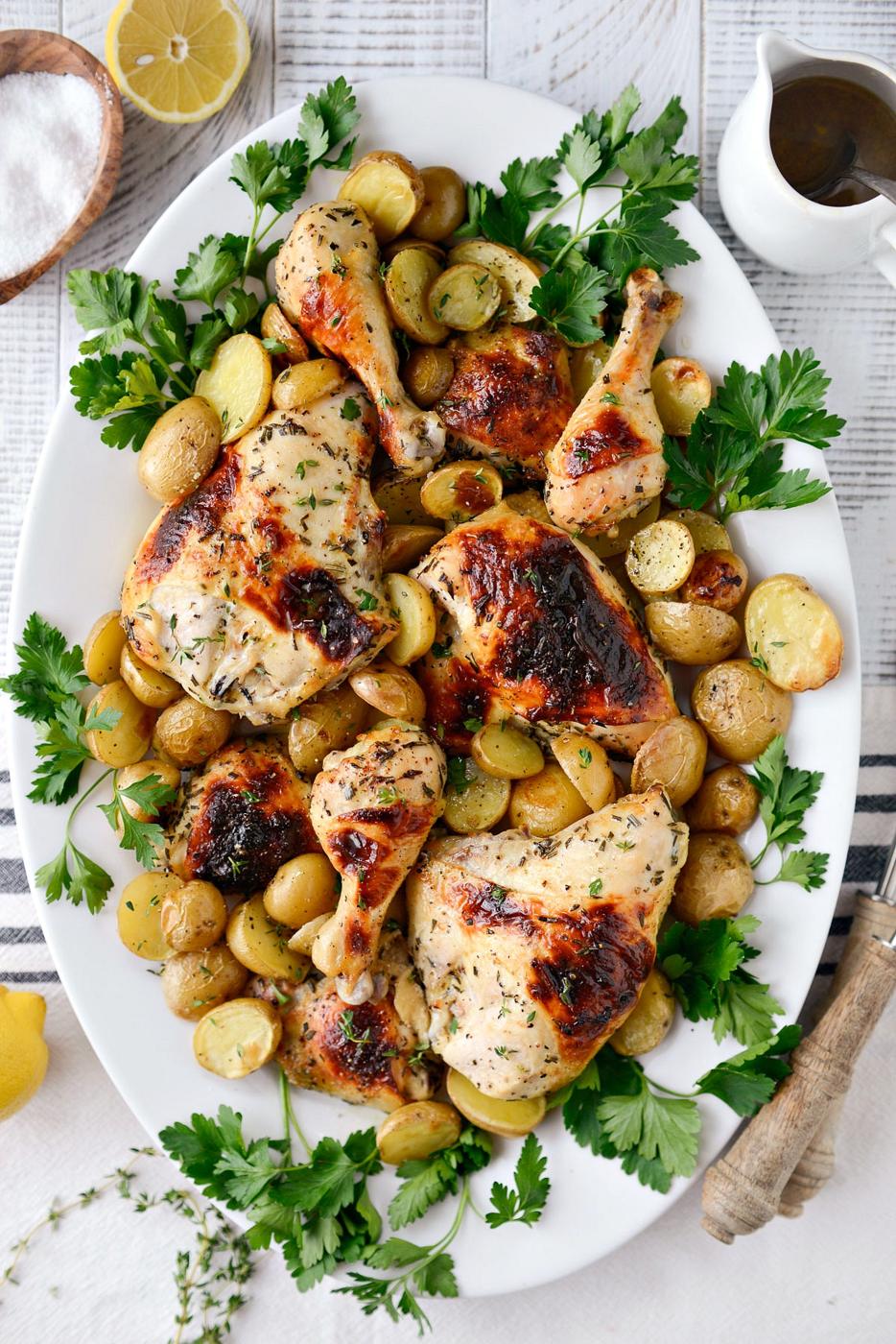 Roasted Chicken Dinner, Buttermilk Style