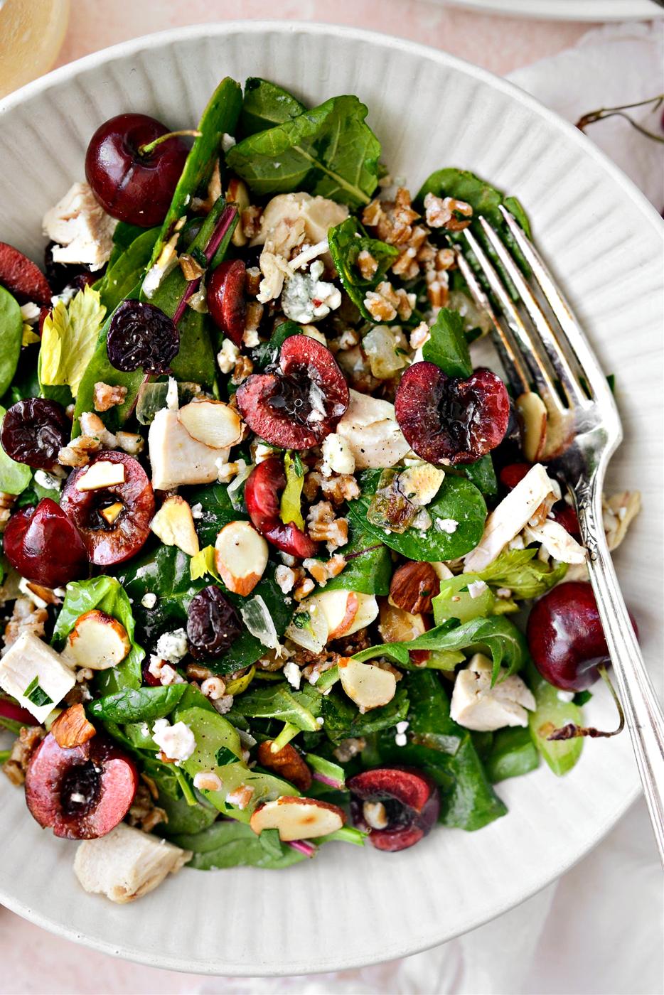 Winter Wheat Berry Salad, Cherry Style