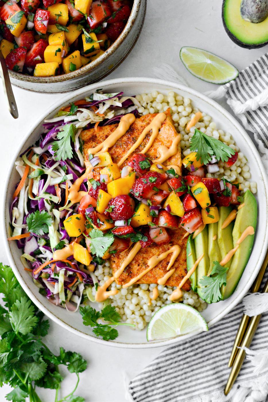 Strawberry Mango Salsa Baja Citrus Salmon