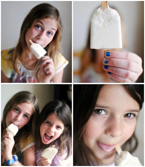 Coconut Lime Yogurt Popsicles l this site