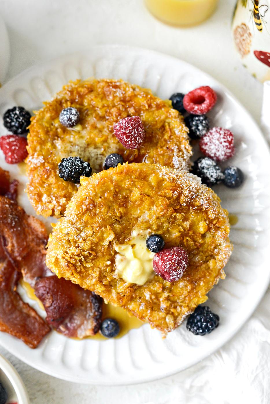 Home Kitchen Cornflake Crusted French Toast