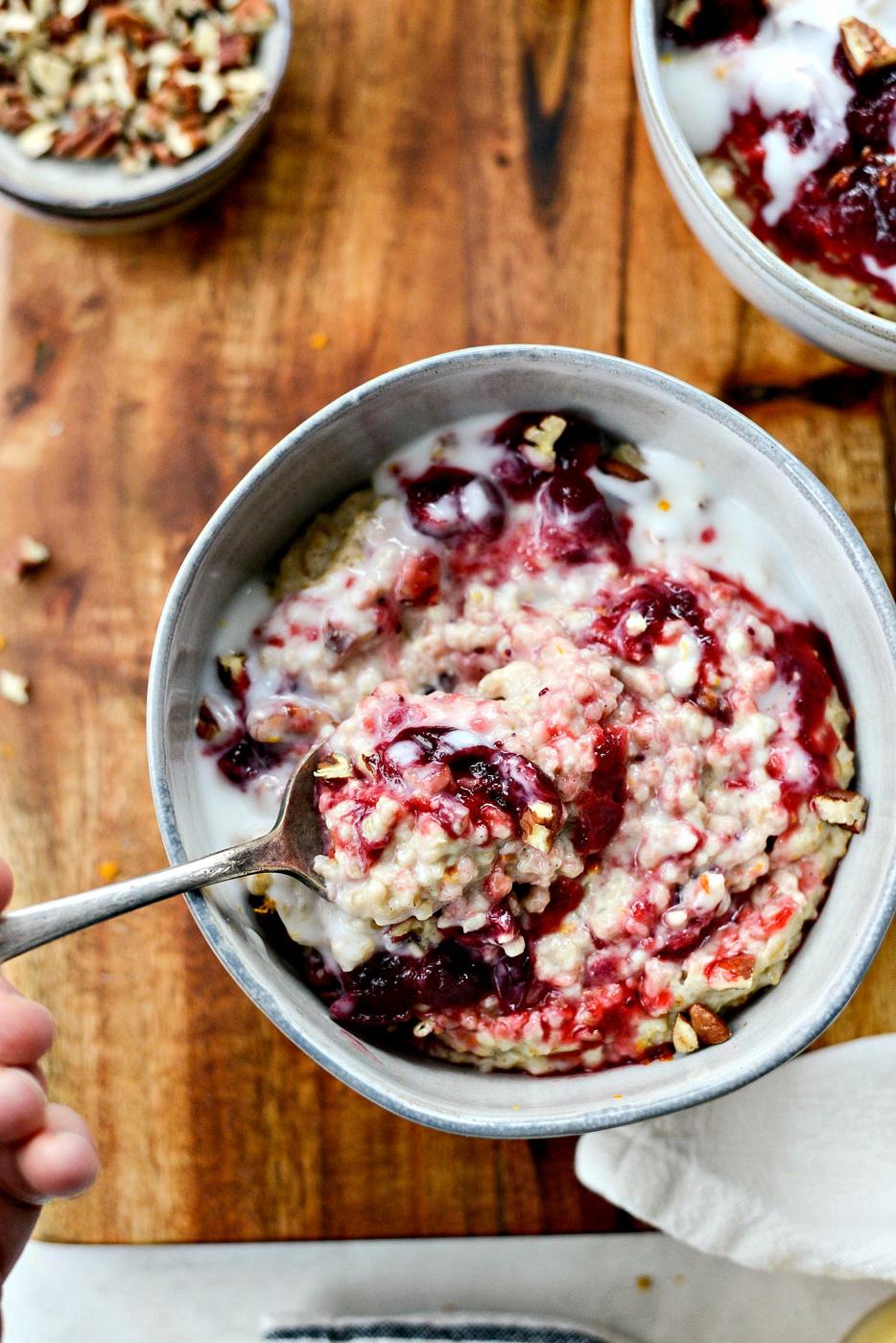 Orange Steel Cut Oats, Cranberry Style