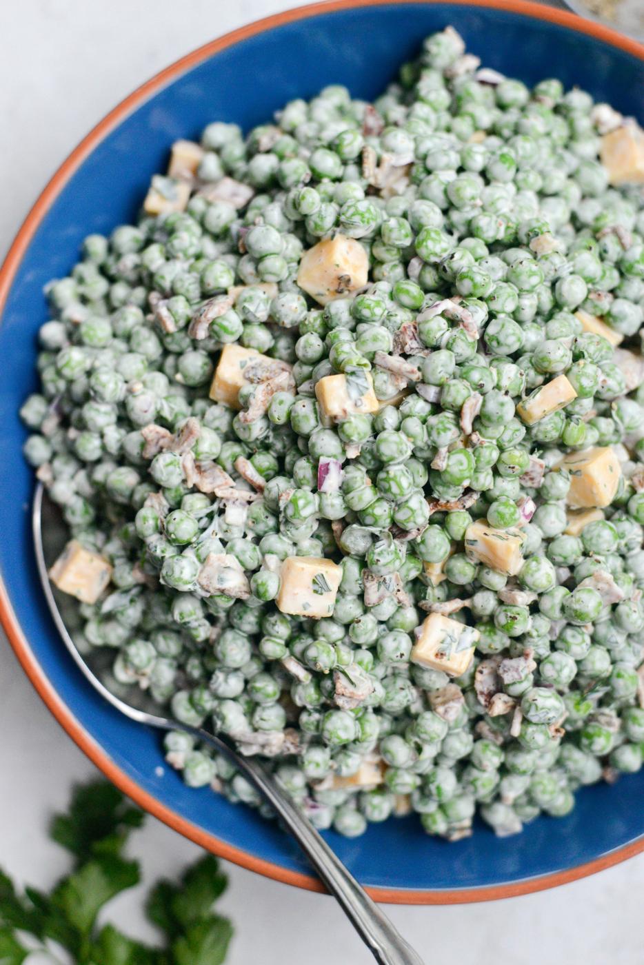 Salad: Creamy Bacon Pea