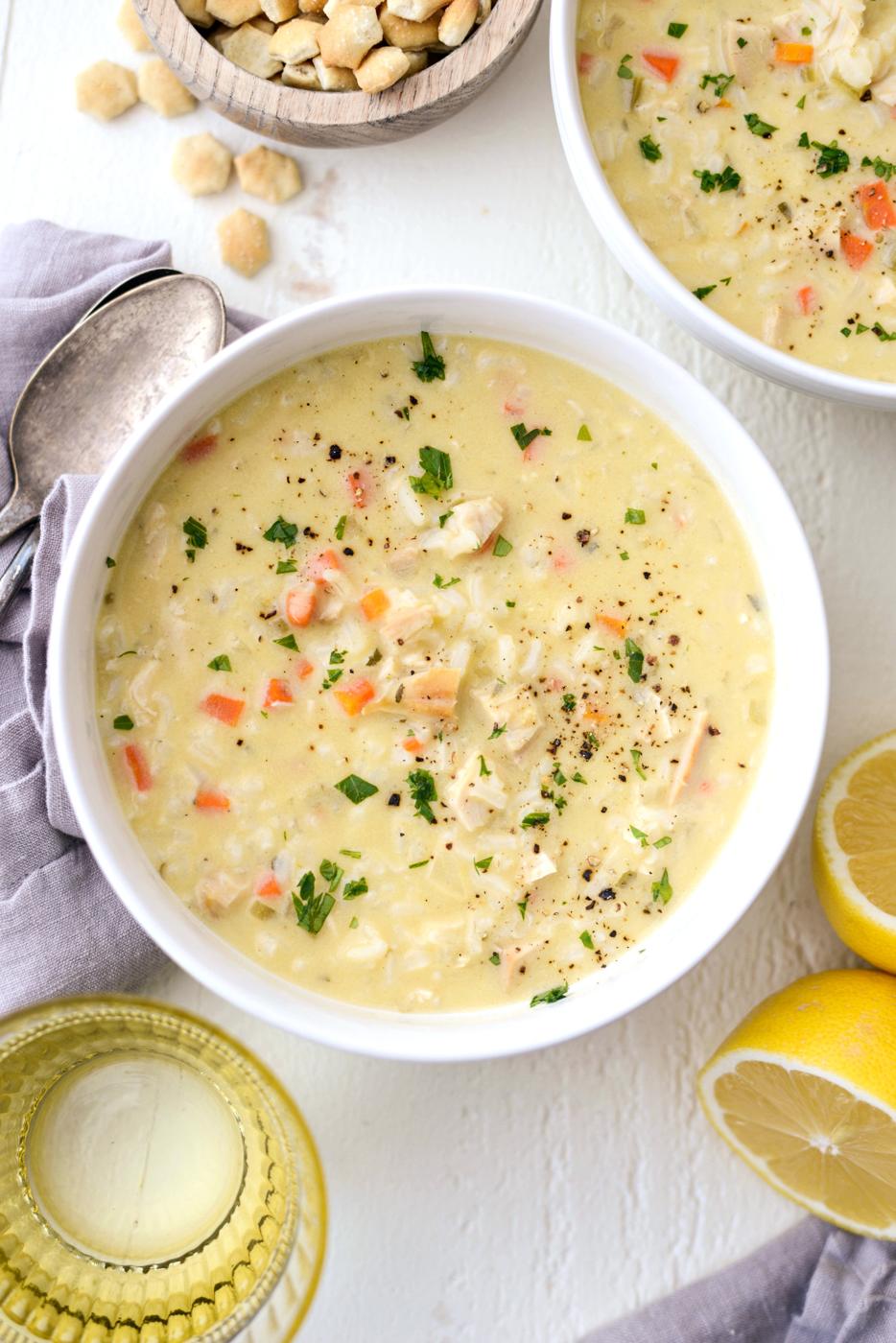 Chicken Lemon Rice Soup, Creamy Style