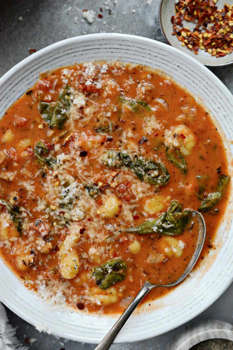 Home Kitchen Creamy Italian Sausage Gnocchi Soup