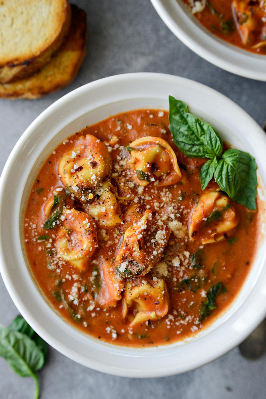 Creamy Tomato Parmesan Tortellini Soup at Home