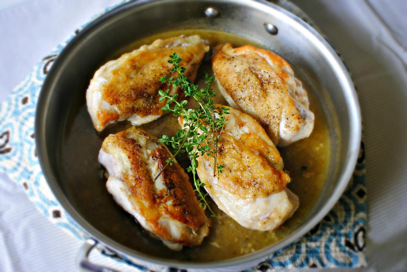 Breasts: Crispy Skinned Pan-Roasted Chicken