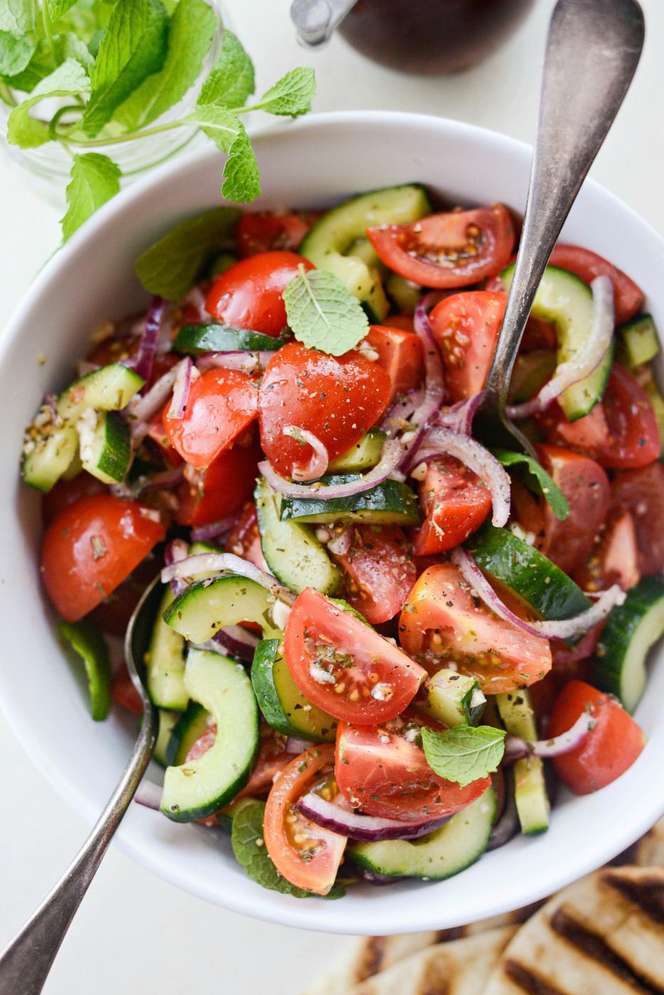 Salad: Cucumber Tomato