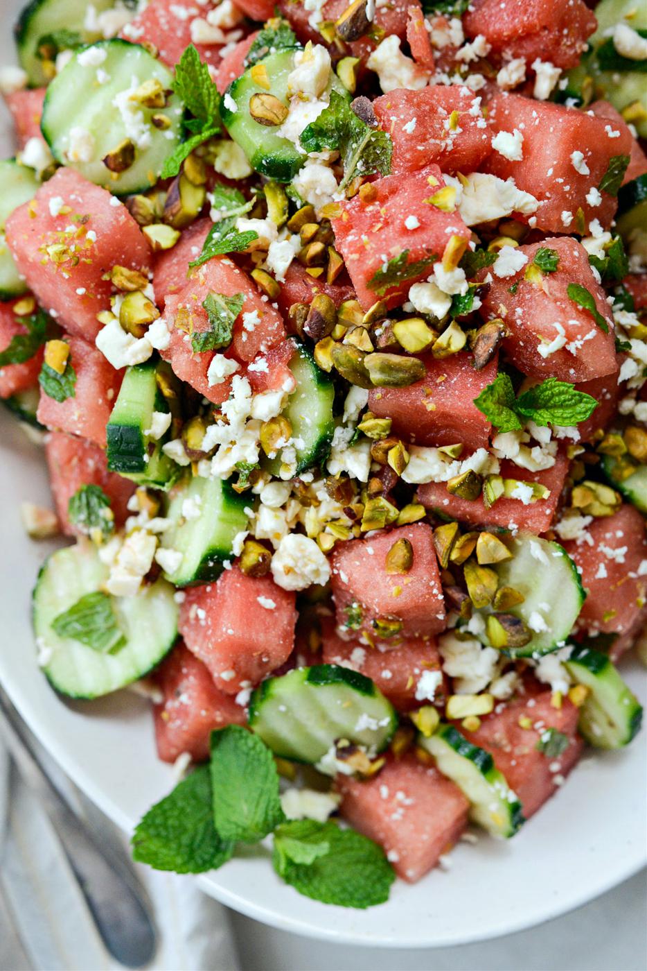 Watermelon Feta Salad, Cucumber Style