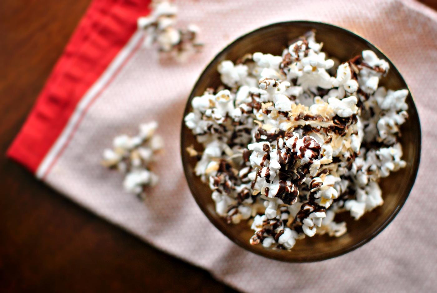 Popcorn: Dark Chocolate Sea Salt and Toasted Coconut