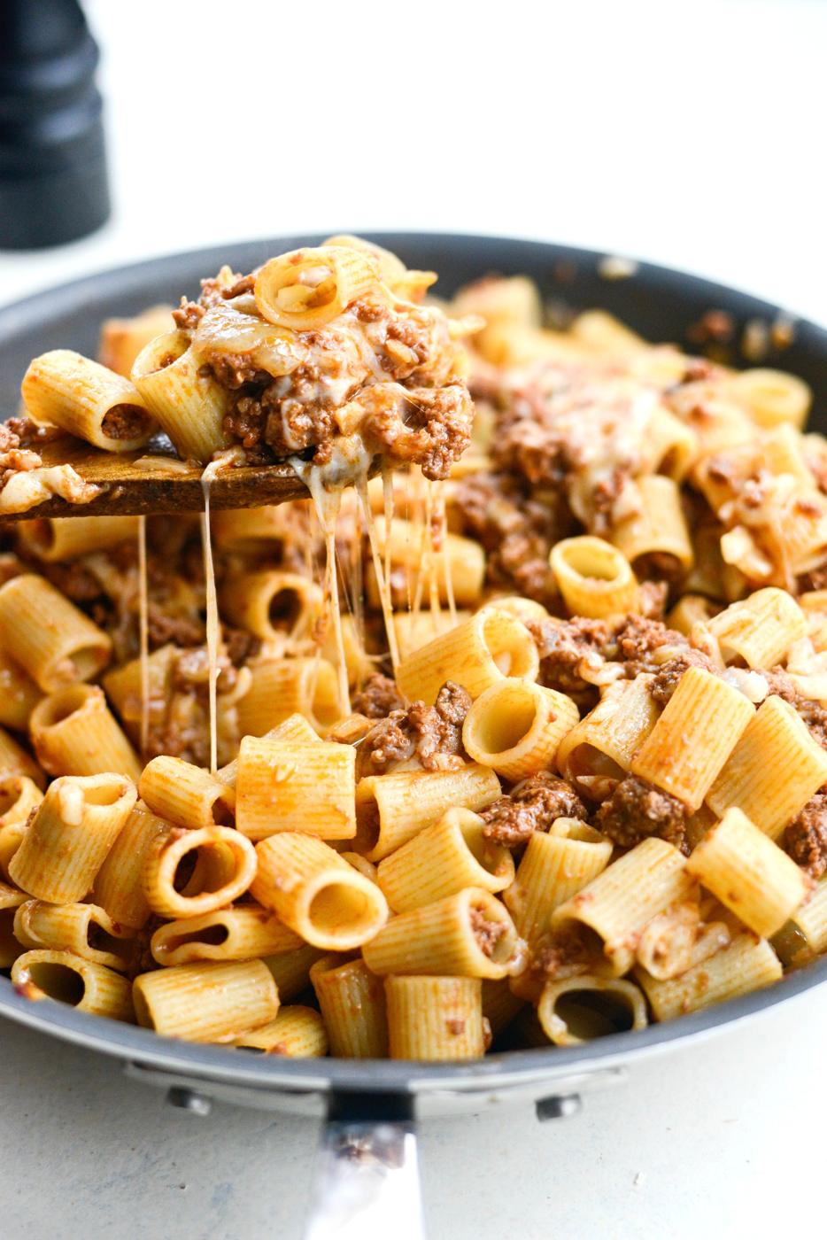 Cheesy Beef Pasta Skillet, Unfussy Style