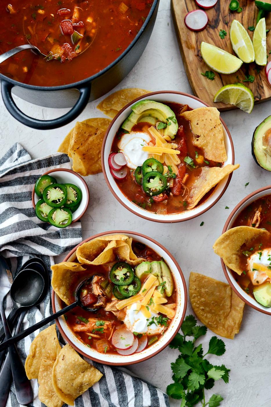 Home Kitchen Unfussy Chicken Tortilla Soup