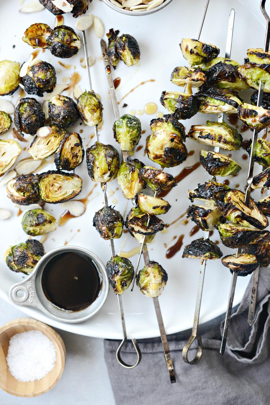 Grilled Garlic Brussels Sprouts, Unfussy Style