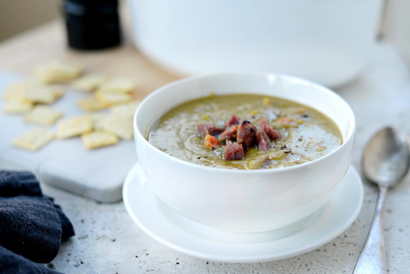 Ham: Unfussy Split Pea Soup with