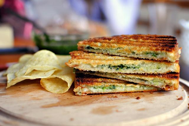 Pesto Fontina Panini, Herb Style
