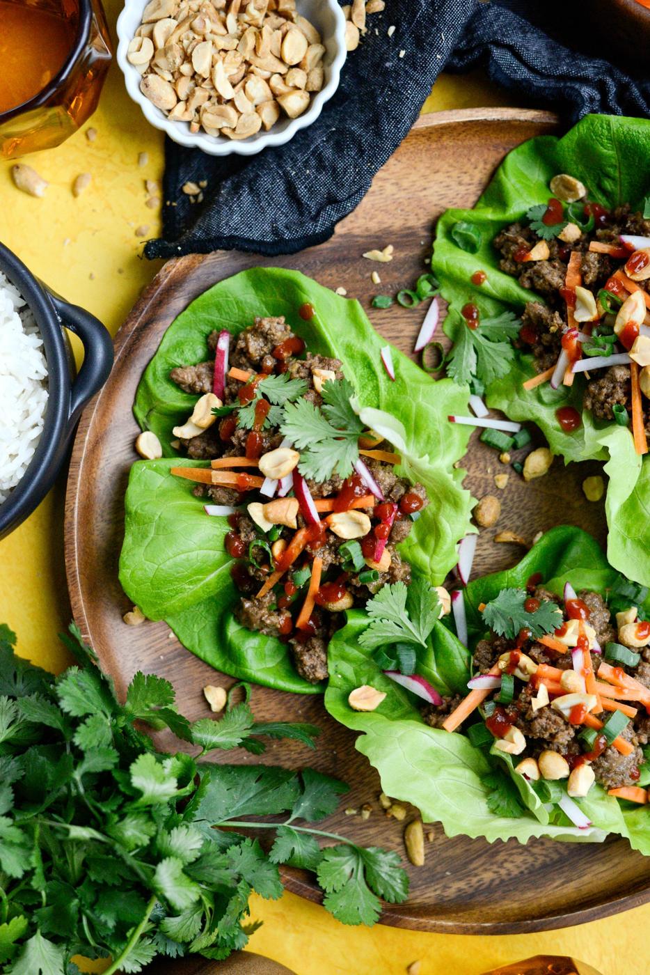 Wraps: Unfussy Ginger Beef Lettuce
