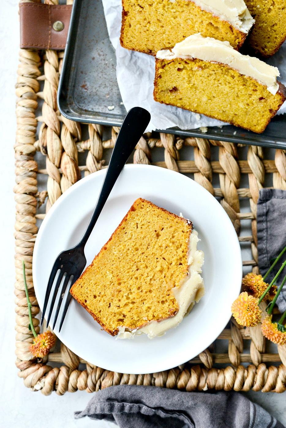 Icing: Ginger Pumpkin Bread with Maple Brown Butter