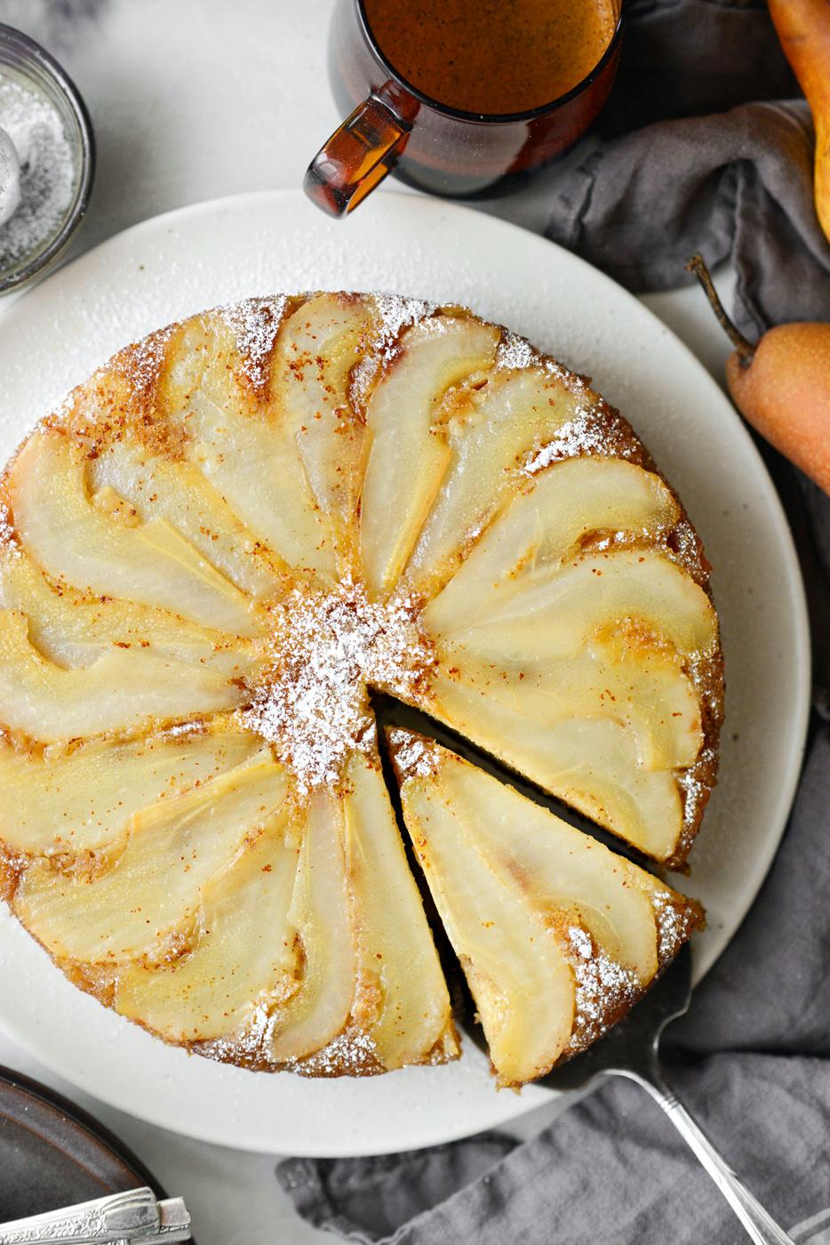 Home Kitchen Ginger Pear Upside Down Cake