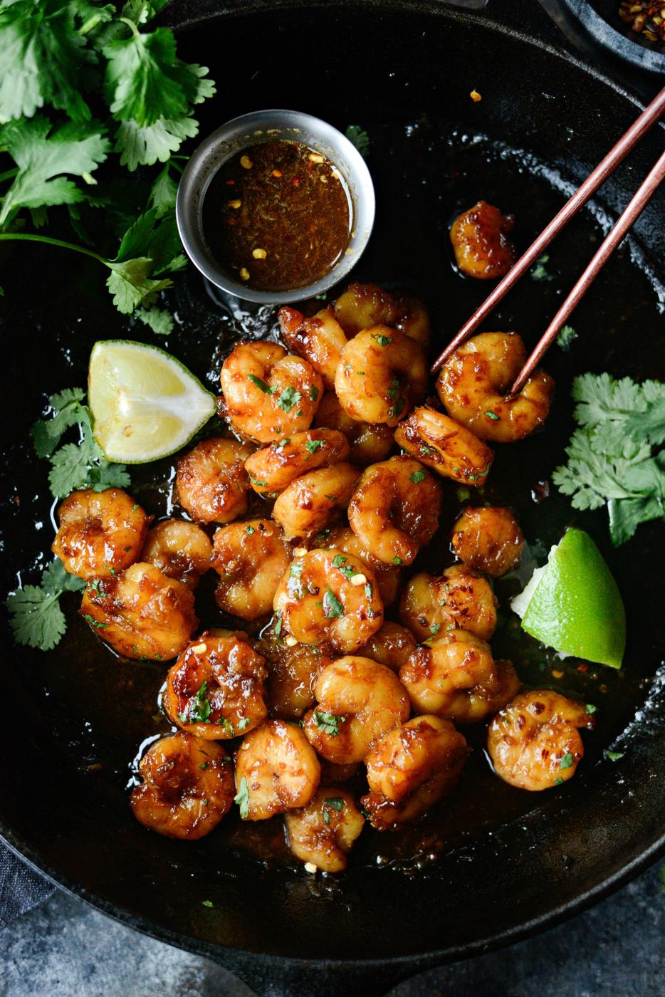 Shrimp: Glazed Hot Honey Garlic