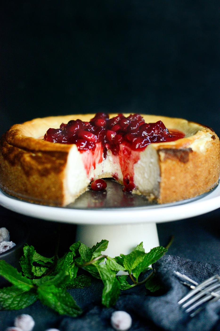 Crust: Goat Cheese Cheesecake with Tahini Shortbread
