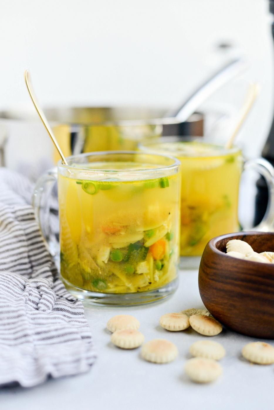 Lemon Chicken Orzo Soup, Golden Style