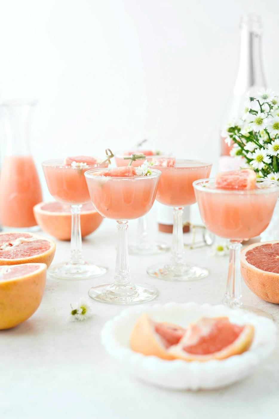 Grapefruit Rosé Mimosas at Home