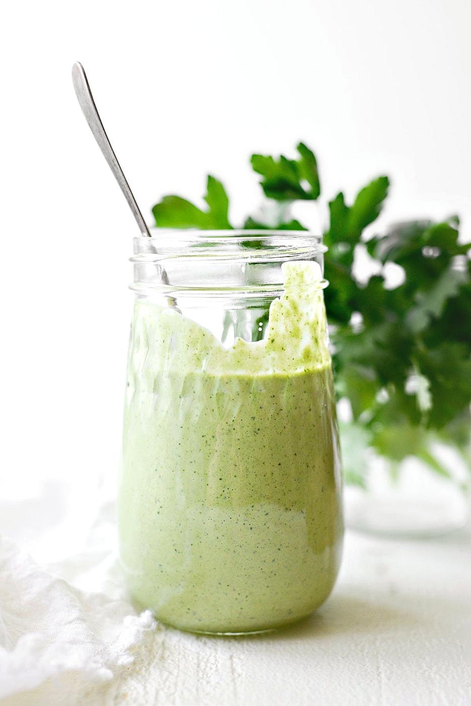 Greek Yogurt Green Goddess Salad Dressing at Home