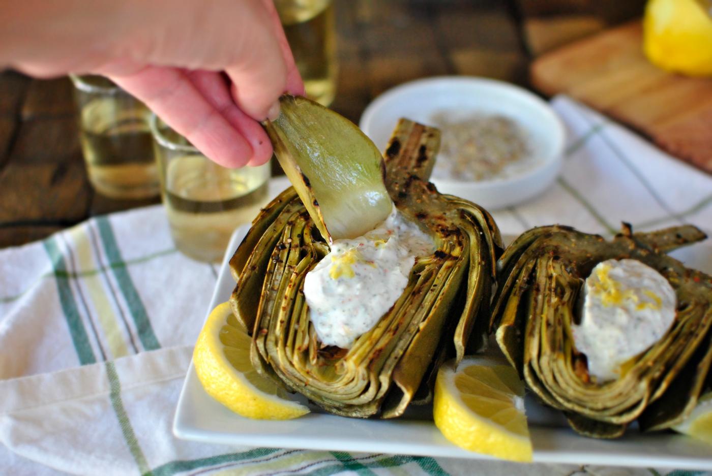 Home Kitchen Grilled Artichokes