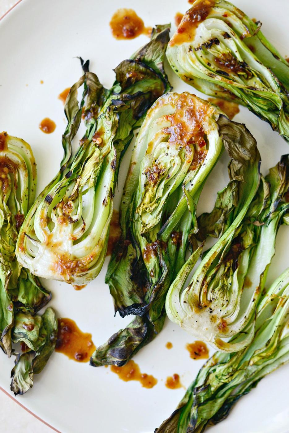 Sauce: Grilled Baby Bok Choy with Ginger Chili