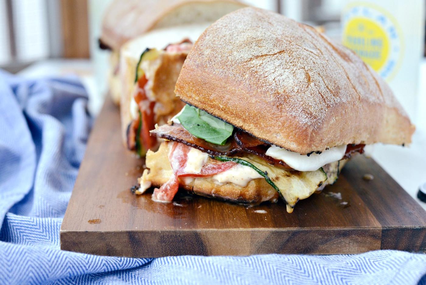 Home Kitchen Grilled BZMT Sandwich with Sriracha Garlic Aioli