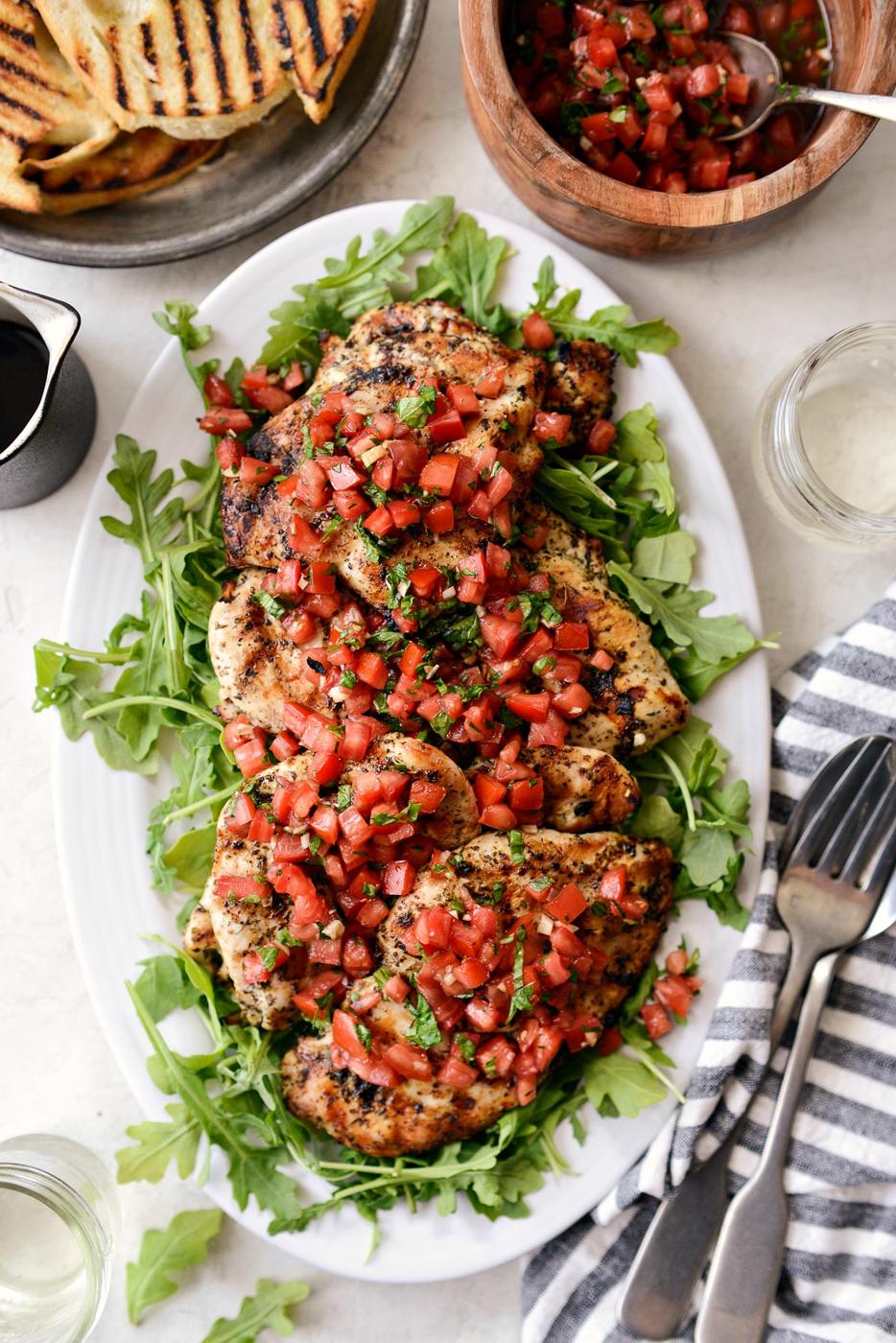 Home Kitchen Grilled Chicken Bruschetta